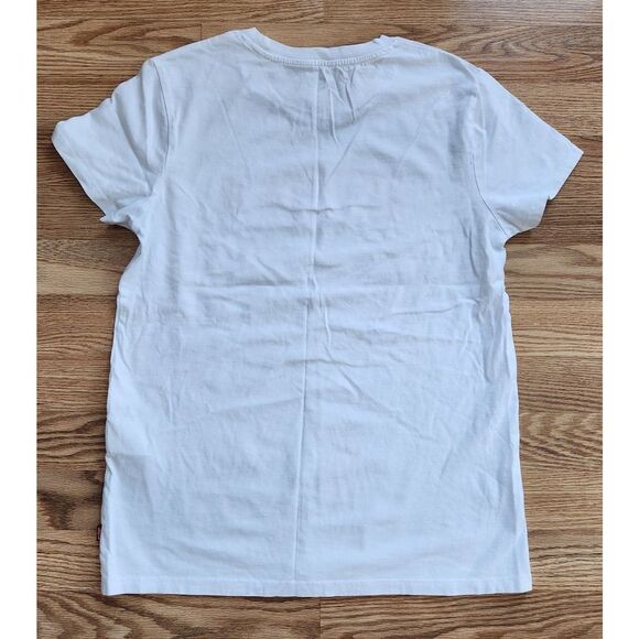 Levi's T-Shirt Top Women's Size Medium White Tee Pullover - Picture 3 of 4